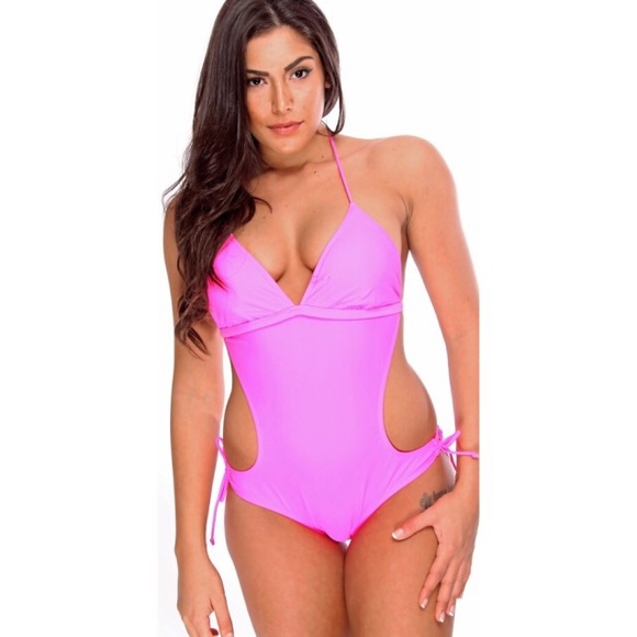 Dippin Daisy's Other - Fuchsia halter style monokini size XL NWT